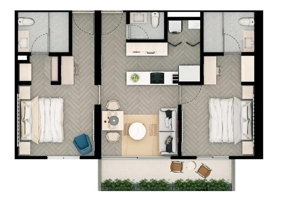 Suite Tipo 3 vista 1